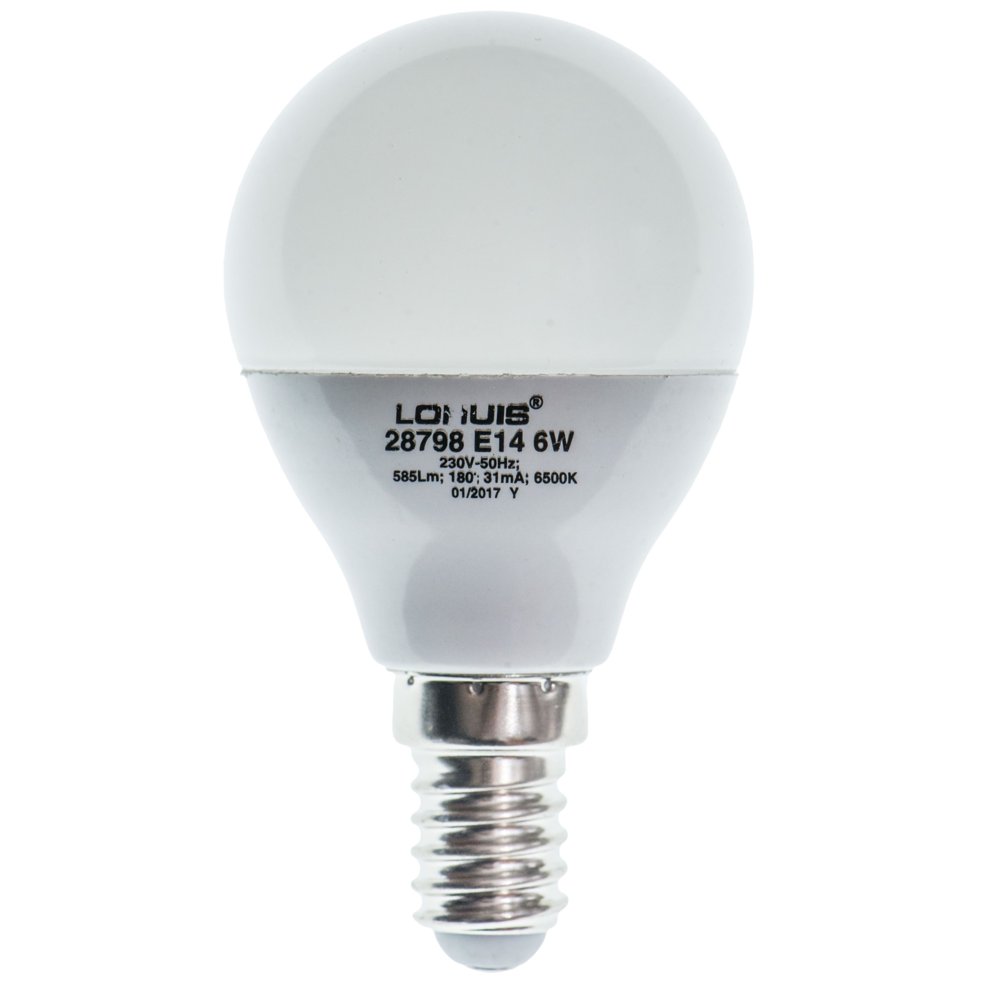 Bec LED LOHUIS DIMABIL, forma glob, E14, 6W, 25000 ore, lumina rece
