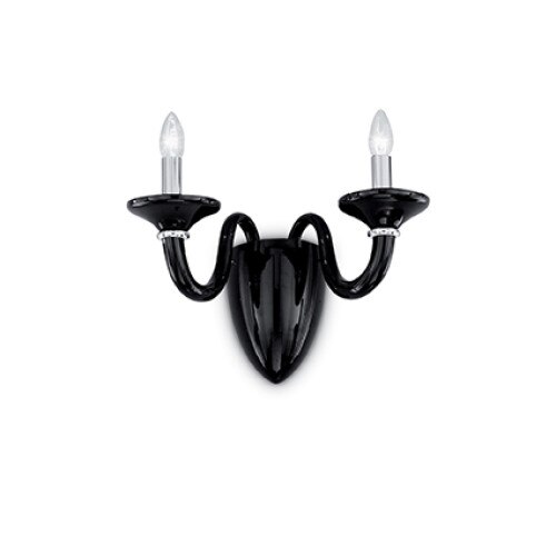 Aplica WHITE LADY 020525, Ideal Lux, negru, 2 x 40W E14