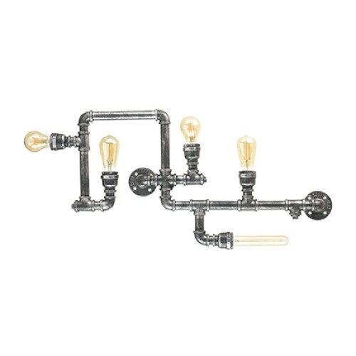 Plafoniera PLUMBER 175324, Ideal Lux, negru antichizat, 5 x 42W E27