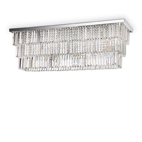 Plafoniera MARTINEZ 166285, Ideal Lux, trasparent, 8 x 40W E14