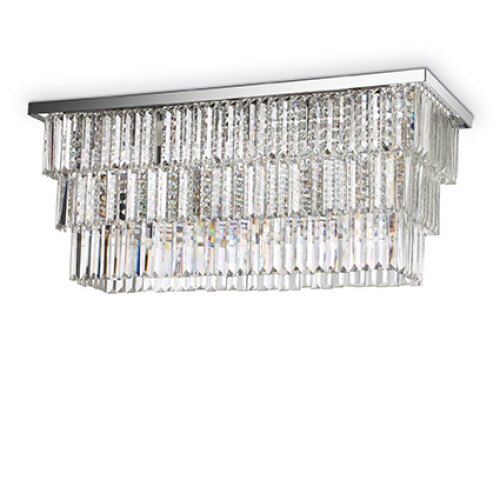 Plafoniera MARTINEZ 166261, Ideal Lux, trasparent, 6 x 40W E14