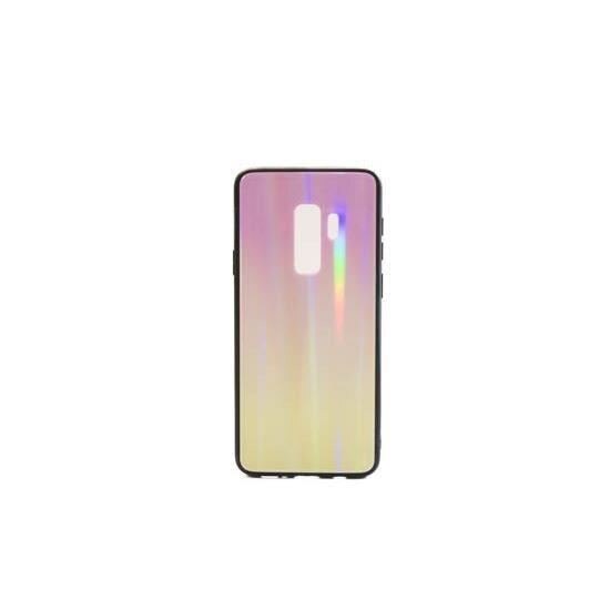 Husa Samsung Galaxy S9+ Plus G965 - Iberry Glass Roz/Galben