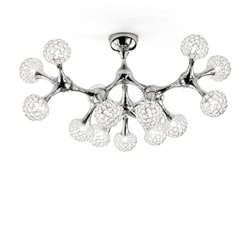 Plafoniera NODI CRYSTAL 093512, Ideal Lux, cromat, 15 x 40W G9