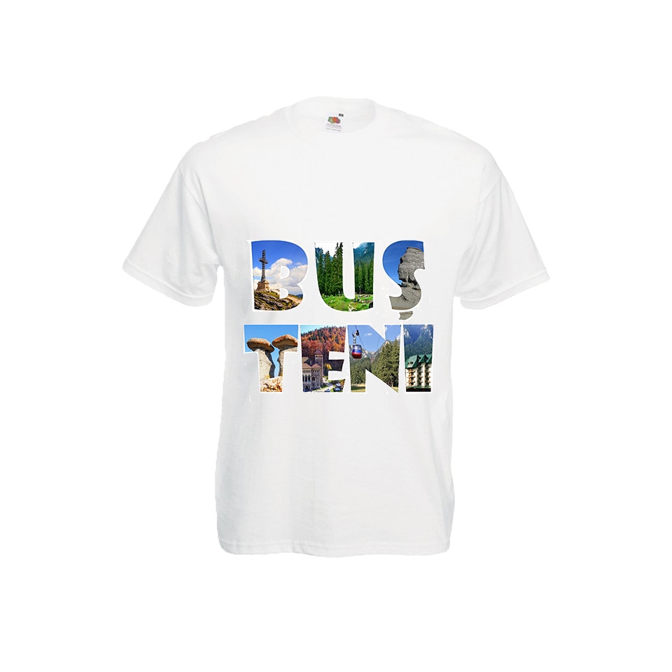 Tricou personalizat Fruit of the loom alb Suvenir Busteni L