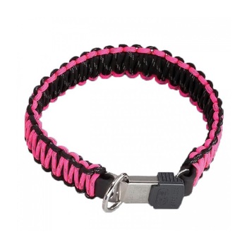 Zgarda Herm.Sprenger Paracord roz cu eliberare rapida Lungime 45 cm Zgarda Herm.Sprenger Paracord roz cu eliberare rapida Lungime 45 cm