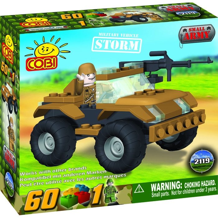 Jucarie de construit Masina militara Storm, 60 piese - Cobi