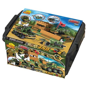 Jucarie de construit Baza militara in jungla, 450 piese - Cobi Jucarie de construit Baza militara in jungla, 450 piese - Cobi