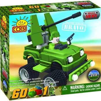 Jucarie de construit Masina militara Bravo, 60 piese - Cobi Jucarie de construit Masina militara Bravo, 60 piese - Cobi