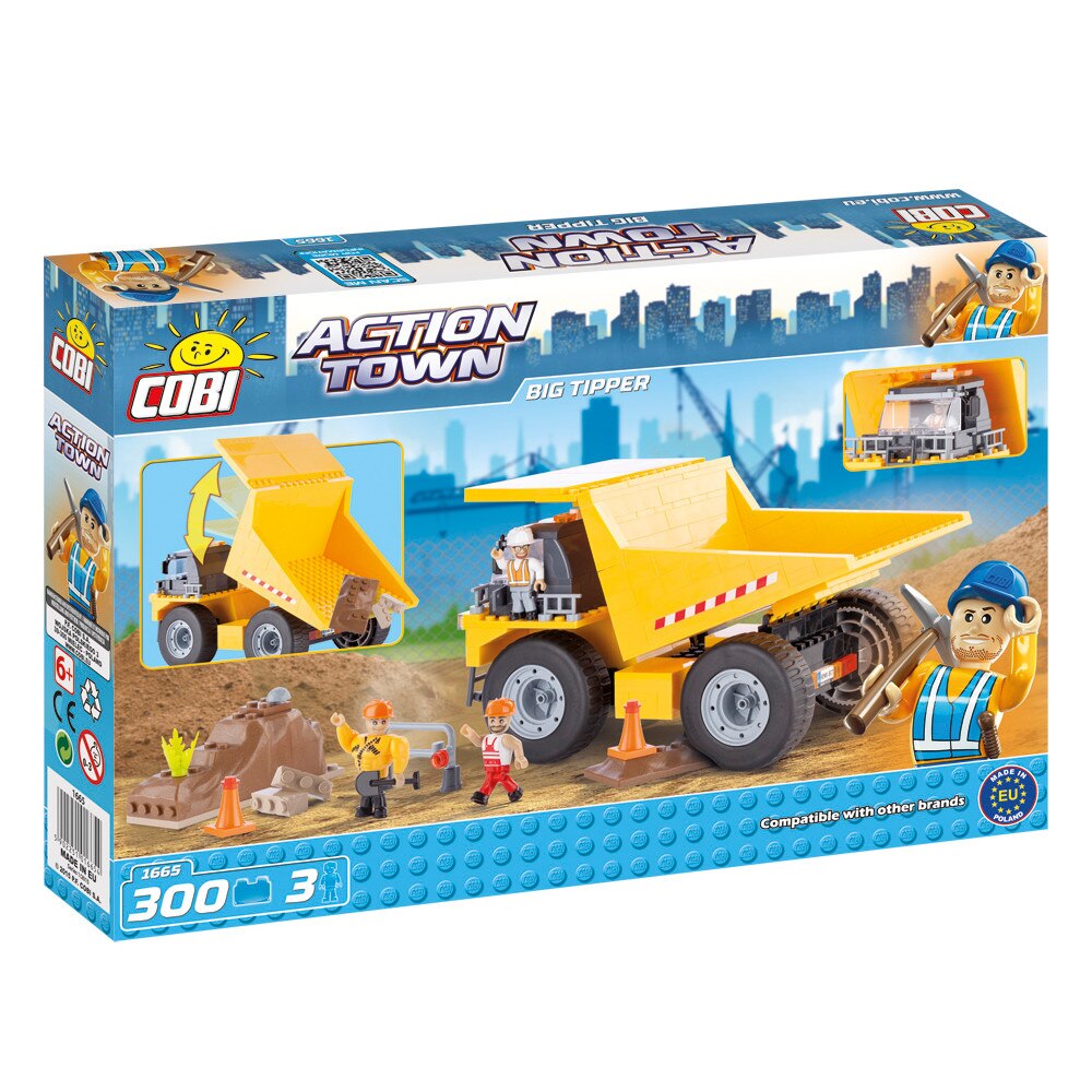 Jucarie de construit Camion basculant greu, 300 piese - Cobi