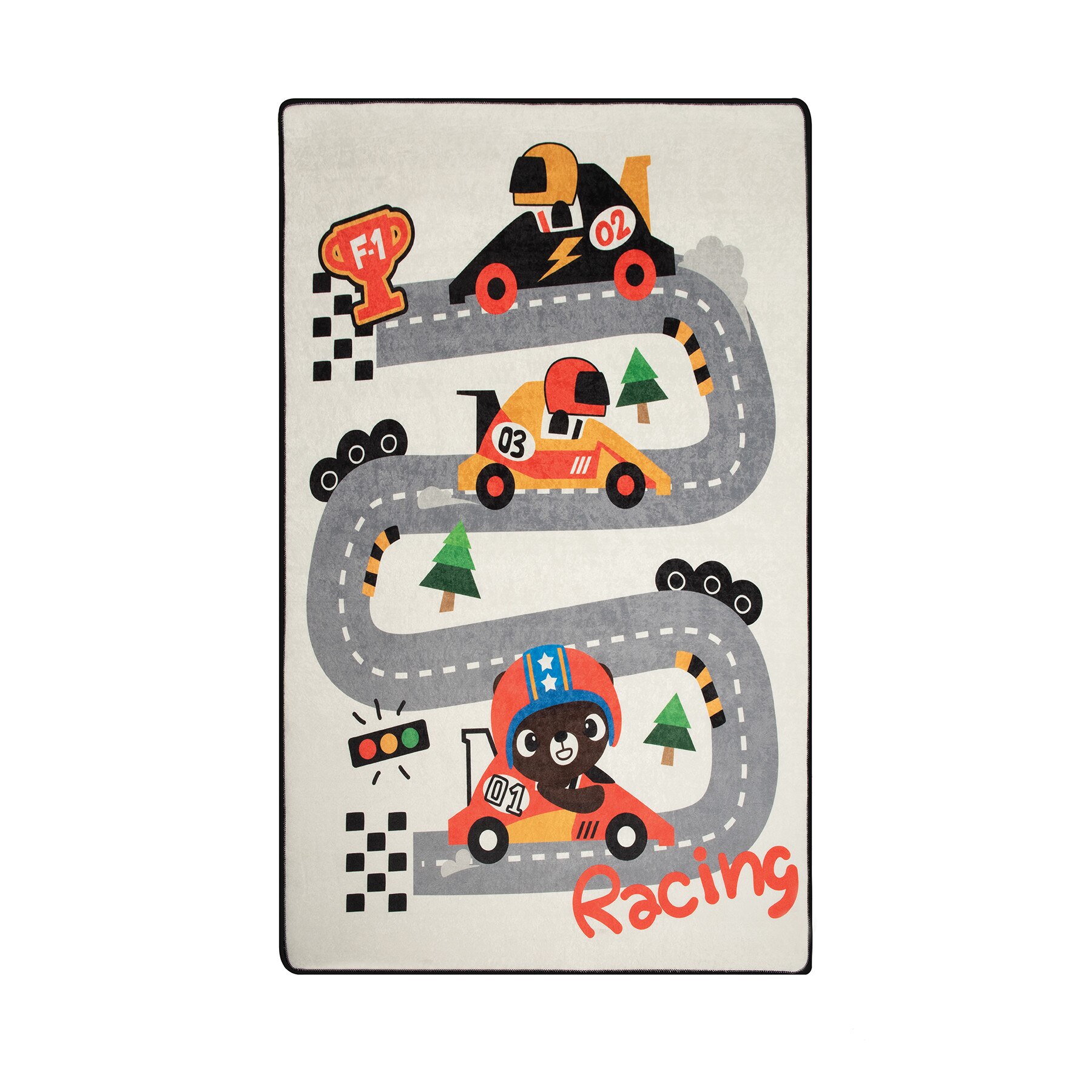 Covor Copii, RACE,100 cm x 160 cm, Casafun