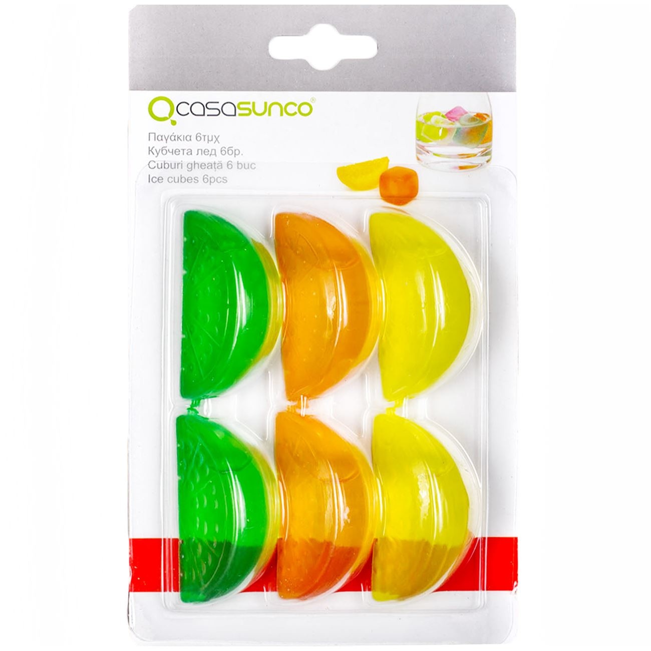 Forme pentru gheata, Zola®, lamaie, 3 culori, 6 bucati