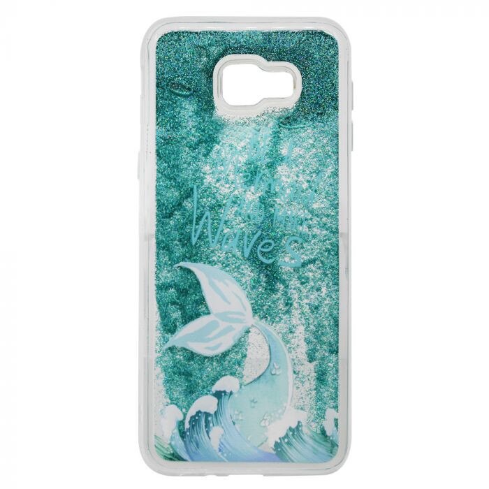 Carcasa Lemontti Liquid Sand pentru Samsung Galaxy J4 Plus, Be A Mermaid And Make Waves