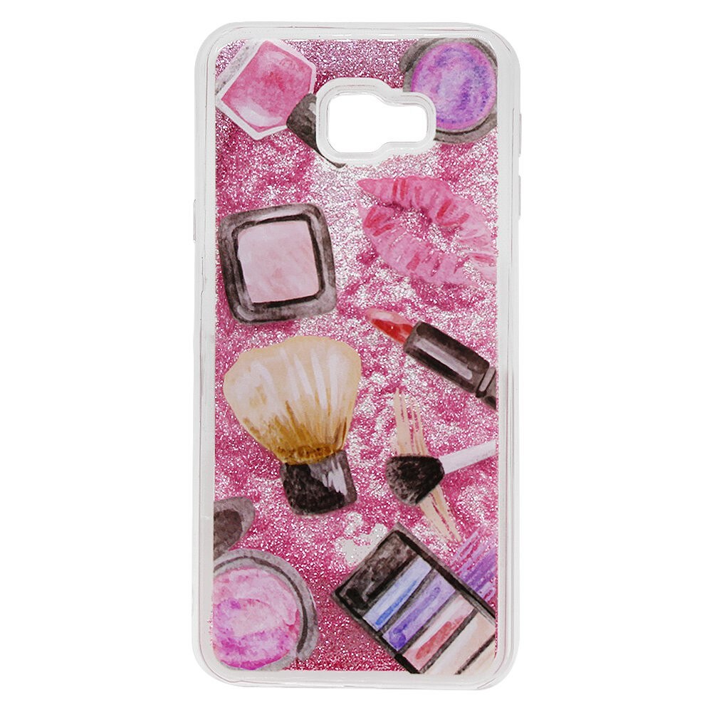 Carcasa Lemontti Liquid Sand pentru Samsung Galaxy J4 Plus, Makeup Glitter