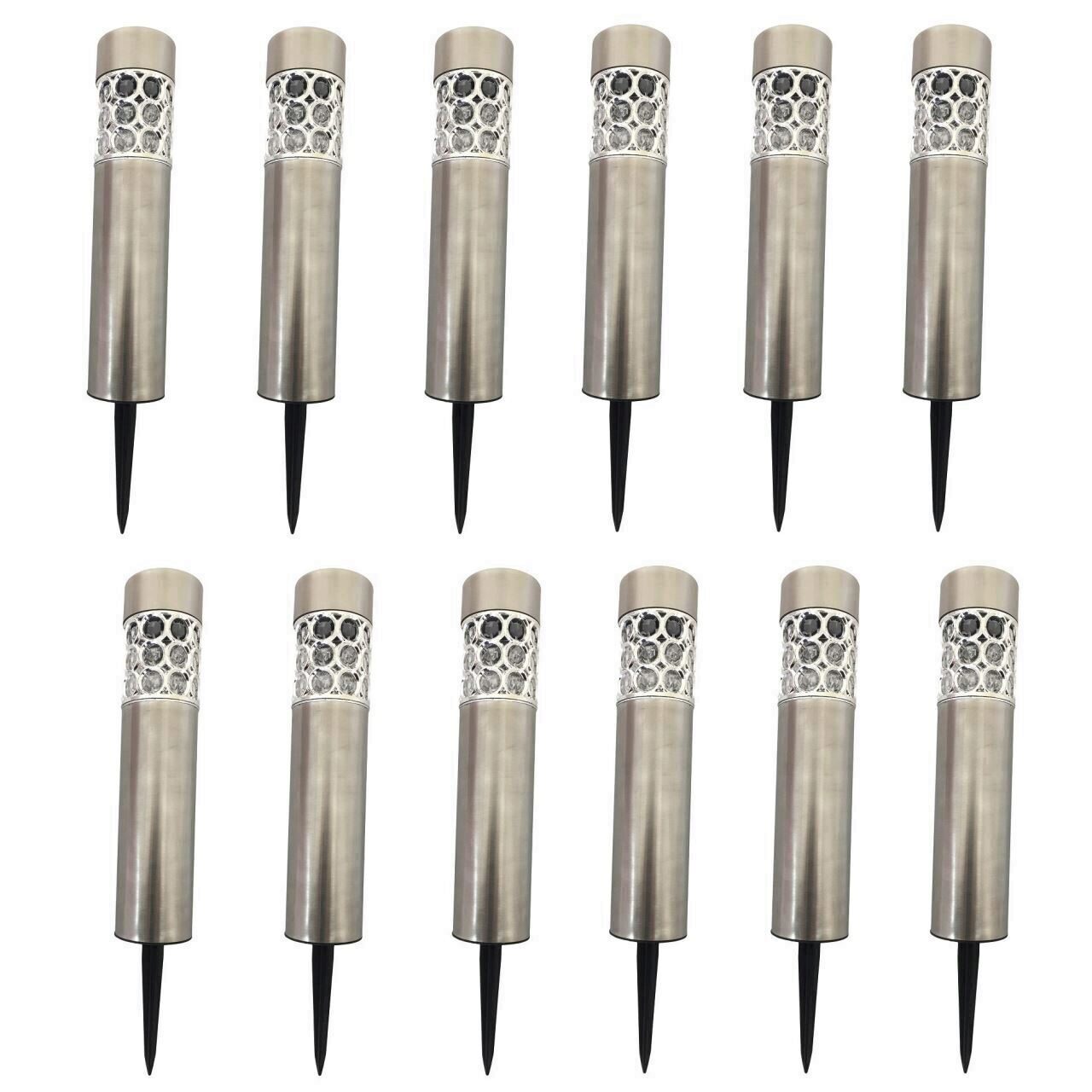 Set 12 lampi solare Strend Pro Solar Wezen, 375 mm, 1 LED, AAA, Inox