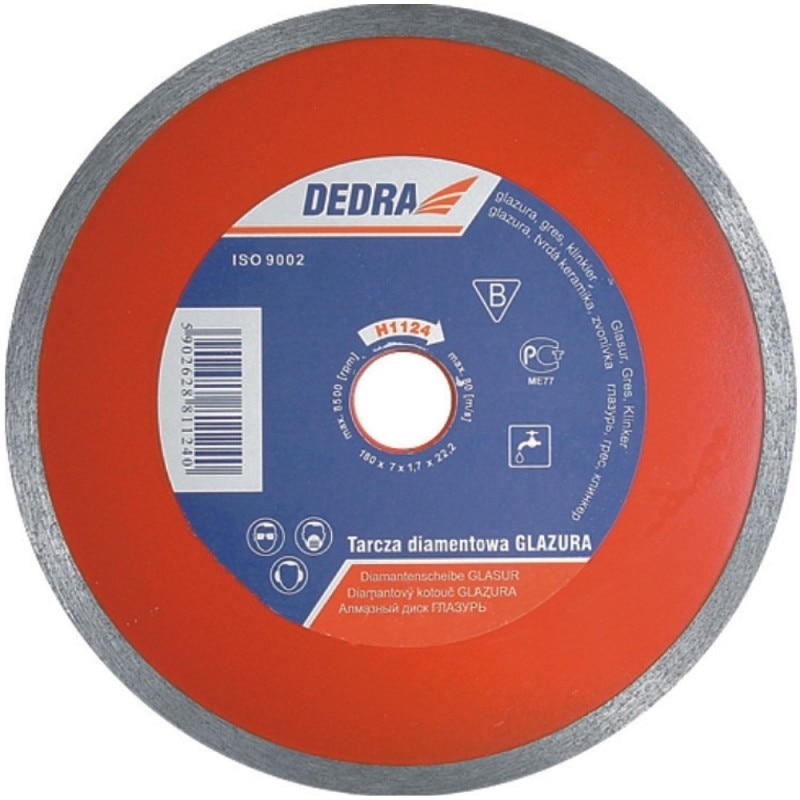 Disc diamantat pentru ceramica, gresie , marmura, 250x25.4mm, grosime 2.1mm, Dedra