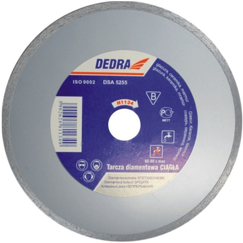 Disc diamantat pentru ceramica, gresie , marmura, 250x25.4mm, Dedra