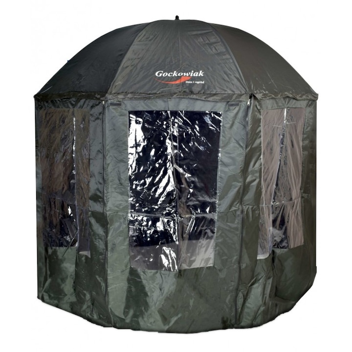 Jukon esernyő oldalfalakkal, többfunkciós sátor, ideális horgászathoz, magassága 225 cm, zöld