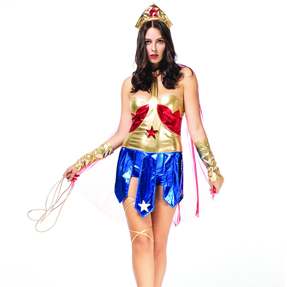 Costum de carnaval sau Haloween Fashion Superwomen Cosplay Woman, marime S