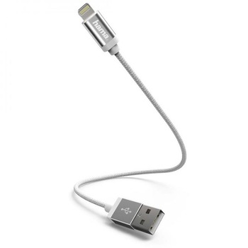 Cablu HAMA 178283, USB 2.0 A masculin - Lightning, 0.2 m, alb, HAMA-178283 Cablu HAMA 178283, USB 2.0 A masculin - Lightning, 0.2 m, alb, HAMA-178283
