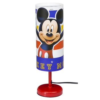 Veioza lampa cilindru noptiera Mickey Mouse rosu 29 cm Veioza lampa cilindru noptiera Mickey Mouse rosu 29 cm