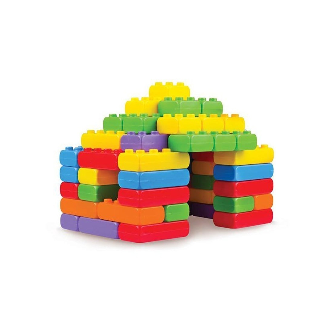 Blocuri de constructii MarioInex, 60 piese multicolor