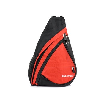 Bag Street, Rucsac Casual de umar, Sport, Rosu cu negru Bag Street, Rucsac Casual de umar, Sport, Rosu cu negru