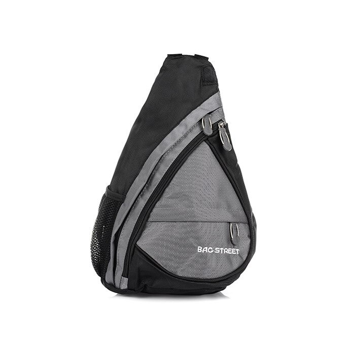 Bag Street, Rucsac Casual de umar, Sport, Gri cu negru
