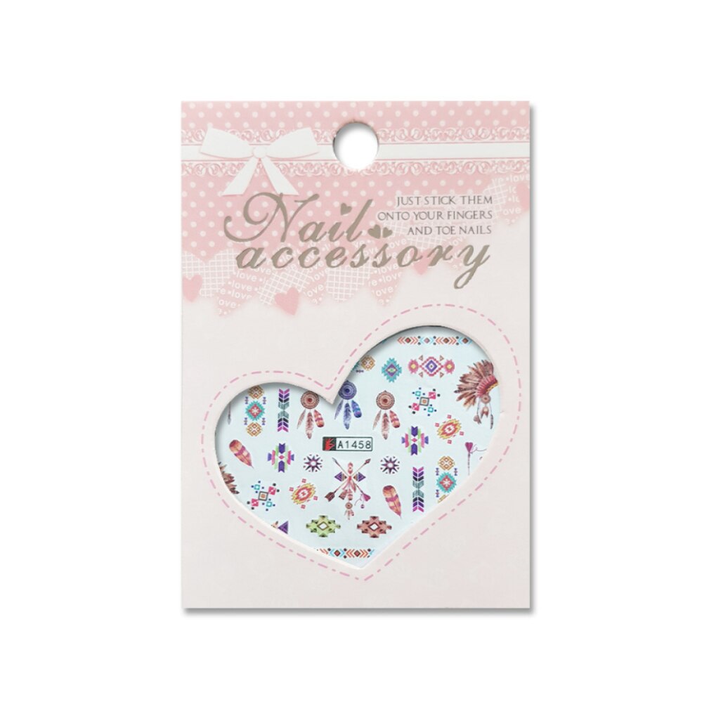 Tatuaj sticker cu efect acrilic A1458, MoonbasaNails, Multicolor