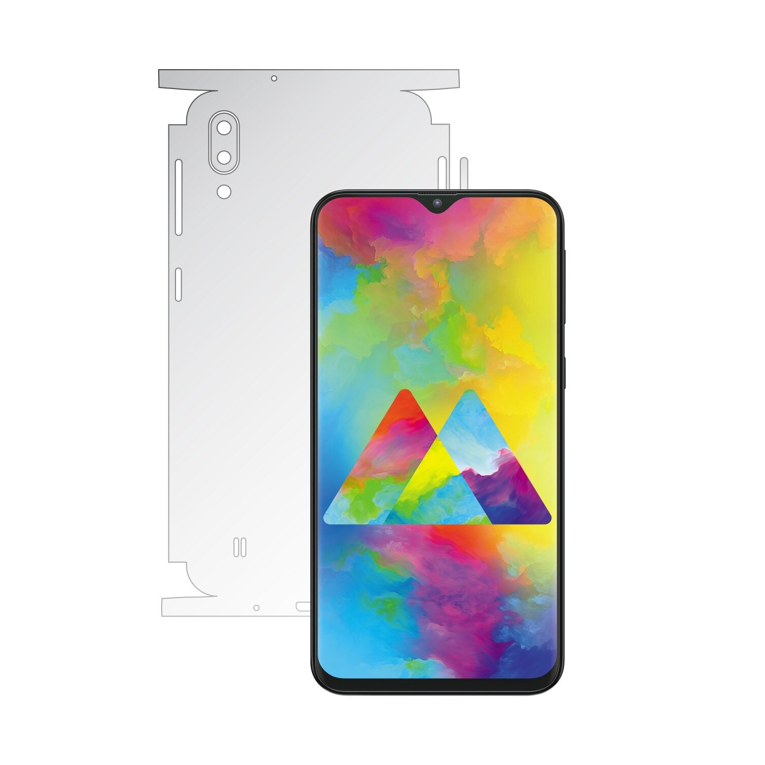 Folie Protectie Spate Invisible Skinz HD pentru Samsung Galaxy M10 - Folie Siliconica Ultra-Clear cu taiere 360 Cut pentru Carcasa Spate si Laterale, Skin Adeziv Transparent, Edge to Edge Full Case Cover