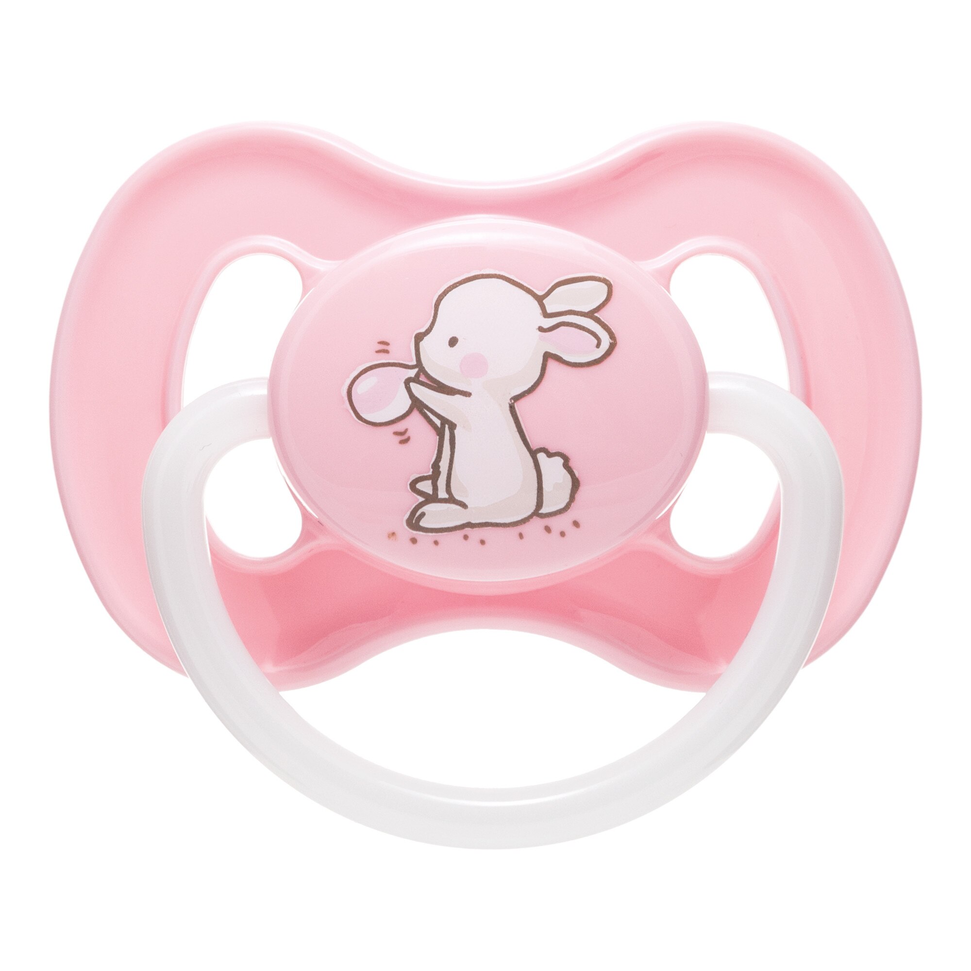 Suzeta „Little Cutie“ cu tetina simetrica silicon, Canpol babies®, fara BPA, 0-6 luni, roz