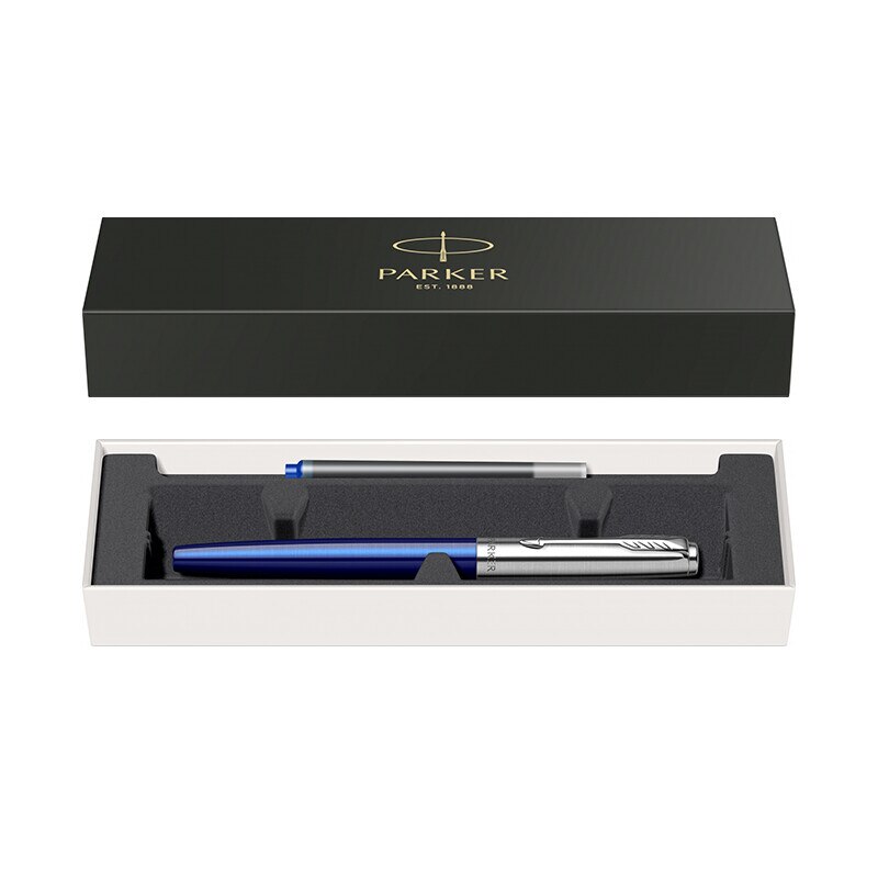 Stilou Parker Jotter Royal albastru cu accesorii cromate