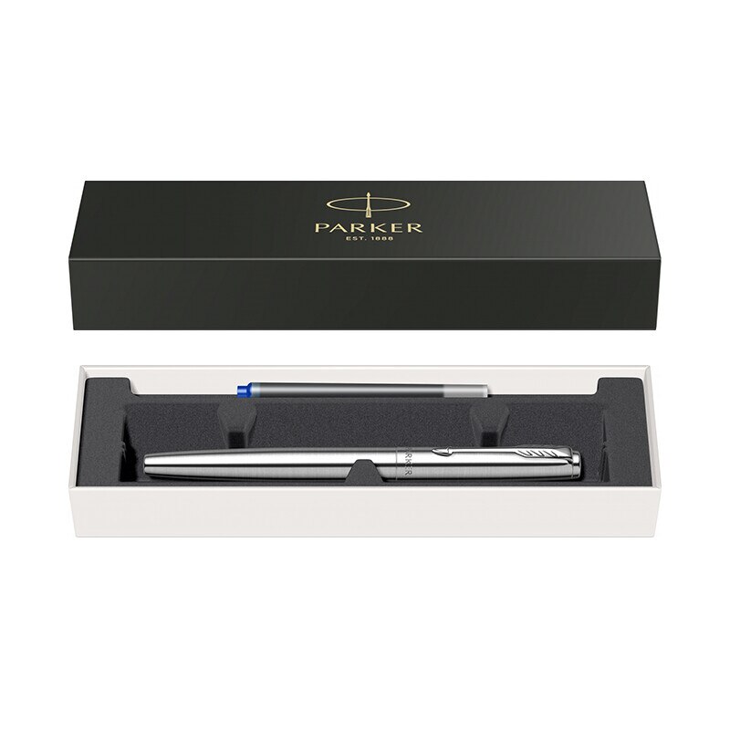 Stilou Parker Jotter Royal argintiu satinat cu accesorii cromate