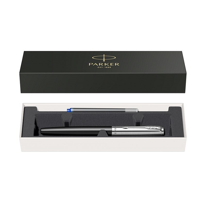 Stilou Parker Jotter Royal negru cu accesorii cromate