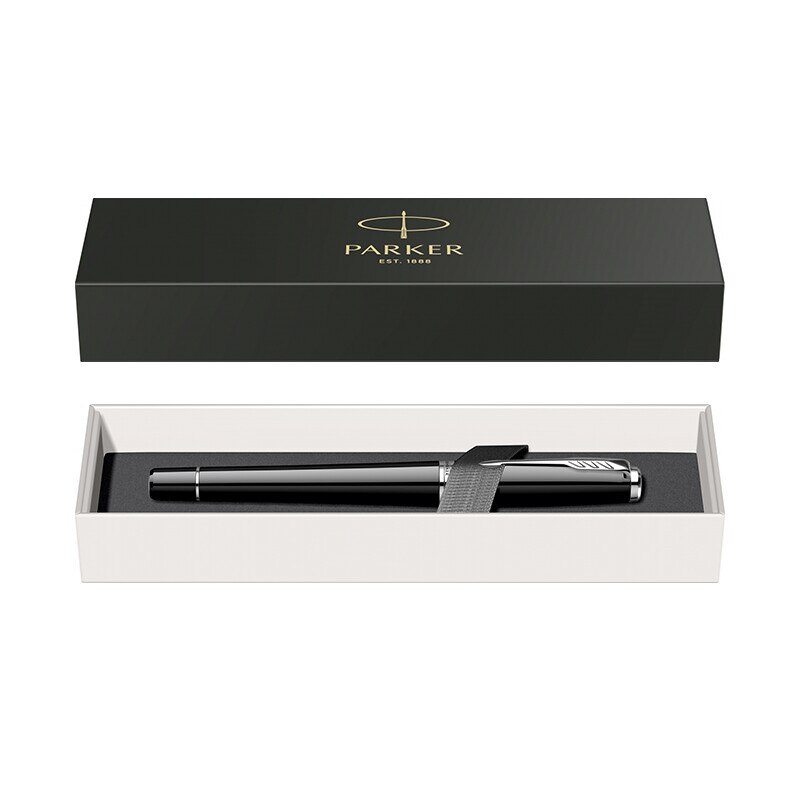 Stilou Parker Urban Royal negru lucios cu accesorii cromate