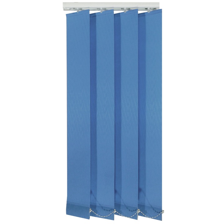 Jaluzele verticale 127mm, L260 x H280 cm, material Rustik 30, Albastru
