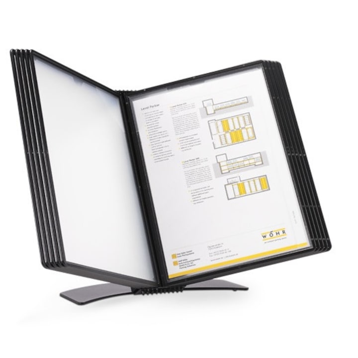 Sistem prezentare si afisare, Display birou fara buzunare, suport pentru 10 buzunare A4, PROBECO EasyMount, antracit