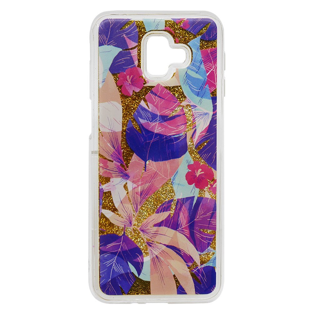 Carcasa Lemontti Liquid Sand pentru Samsung Galaxy J6 Plus, Floral Sunset