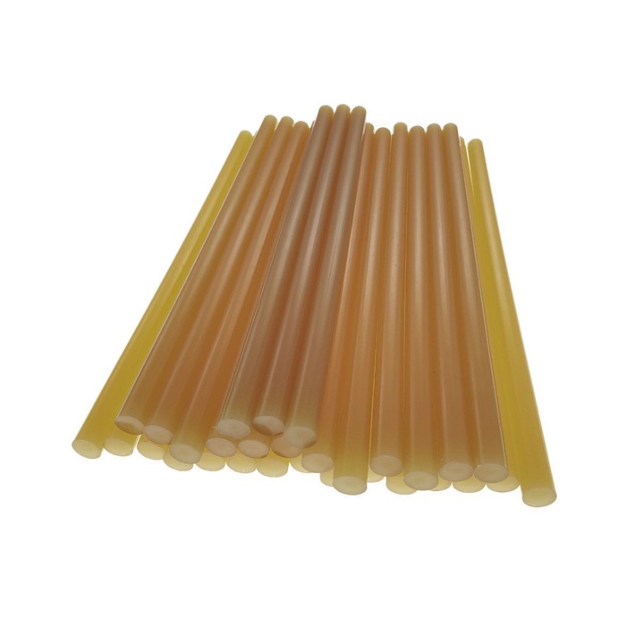Bara galbena silicon 11mm diametru x 270mm lungime, 26g, baton rezerva pentru pistol de lipit Galben