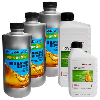 Pachet Ulei profesional pentru motoare in 4 Timpi, 1.6l Honda 10W-30, 3L ulei transmisie AgroPro SAE 80W-90 Pachet Ulei profesional pentru motoare in 4 Timpi, 1.6l Honda 10W-30, 3L ulei transmisie AgroPro SAE 80W-90