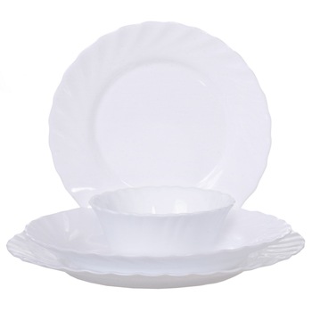 Serviciu de masa Eljado, opal alb rotund, 16 piese Serviciu de masa Eljado, opal alb rotund, 16 piese