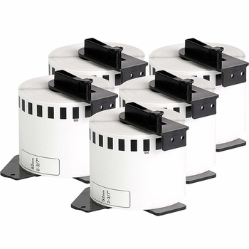 Set 5 Banda/Rola etichete Alb 62mmX30.48 Compatibile Pentru BROTHER DK22205 P-Touch QL1000 1050 1060,500,570,580,650,720 Set 5 Banda/Rola etichete Alb 62mmX30.48 Compatibile Pentru BROTHER DK22205 P-Touch QL1000 1050 1060,500,570,580,650,720