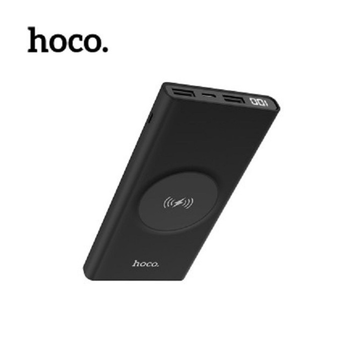 Преносима батерия Hoco J37 Wireless 10000mAh 5V/2A Dual USB Wireless 5W, Черен