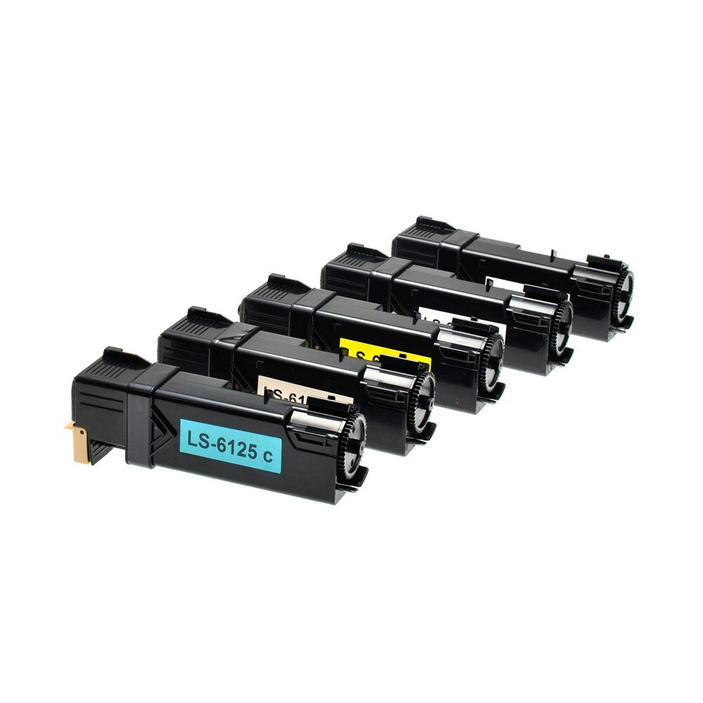Set 5 Cartuse BK/C/M/Y 7000 Pag Compatibile cu Xerox Phaser 6125, 6125 N. 2K 106R01331/2/3/4