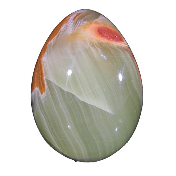 Яйце от полускъпоценни камъни Minerals Rainbow, Оникс 2q 7,2/5,1 см