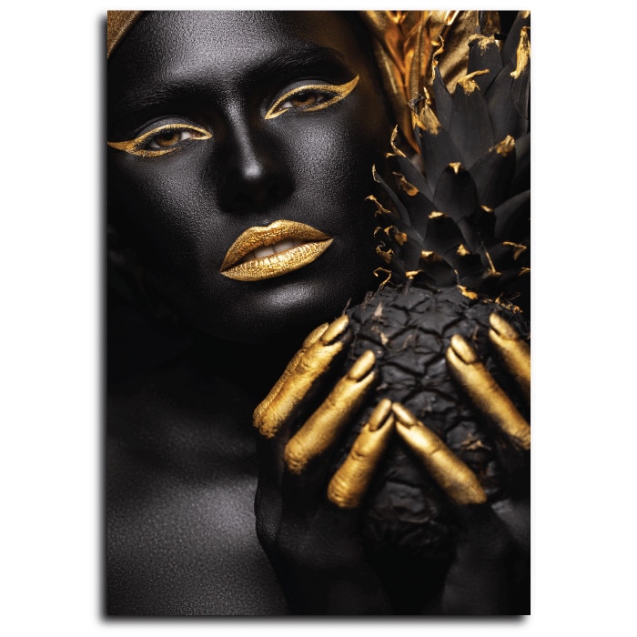 Tablou canvas, GOLD PINEAPPLE, 70 x 100 cm