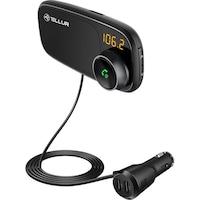 Modulator FM Tellur FMT-B6 cu suport magnetic pentru telefon, bluetooth, microSD, 2 x USB, microfon, negru
