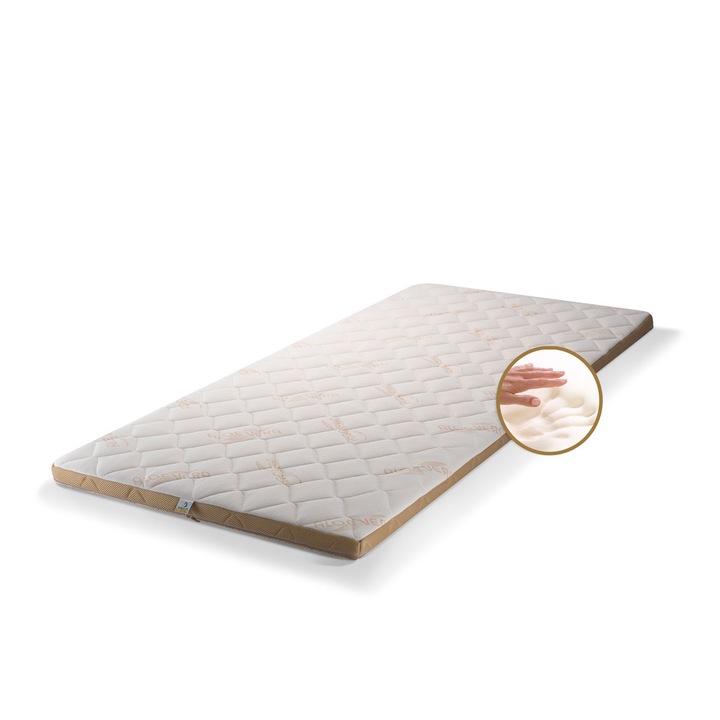 Tоп матрак Sleepmode Aloe memory Gold line Zipper, 144x190, 6 cm