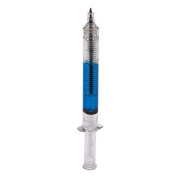 Pix Injection, forma de seringa, albastru, 12,5 cm Pix Injection, forma de seringa, albastru, 12,5 cm