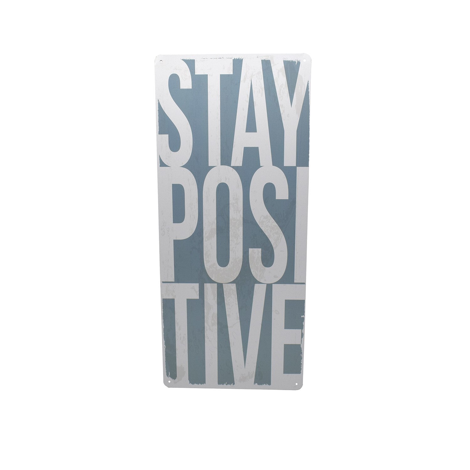 Tablou metalic Stay Positive D31, 20x46 cm