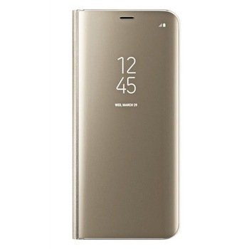 Husa Flip Stand Clear View Oglinda Samsung Galaxy A9 (2018) A920 Gold Husa Flip Stand Clear View Oglinda Samsung Galaxy A9 (2018) A920 Gold